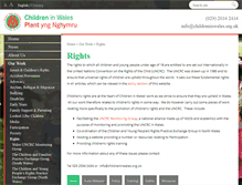 Tablet Screenshot of childrensrightswales.org.uk